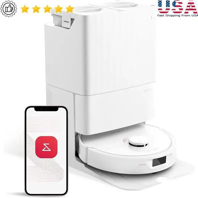 Alt view image 6 of 6 - Roborock Qrevo Robot Vacuum Mop Auto-Drying Self-Emptying Dual Spinning Mops Auto Mop Lifting App Control Obstacle Avoidance