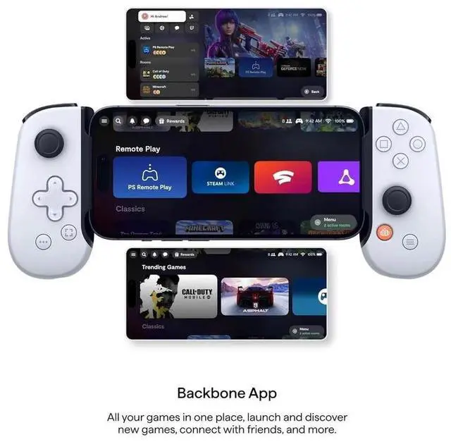 Alt view image 2 of 7 - BACKBONE One Mobile Gaming Controller iPhoneLightning 1st Generation