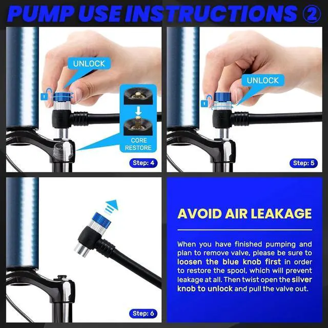 Alt view image 3 of 7 - High Pressure Bike Shock Pump 400 psi Schrader Lightweight Tires Fork Suspension