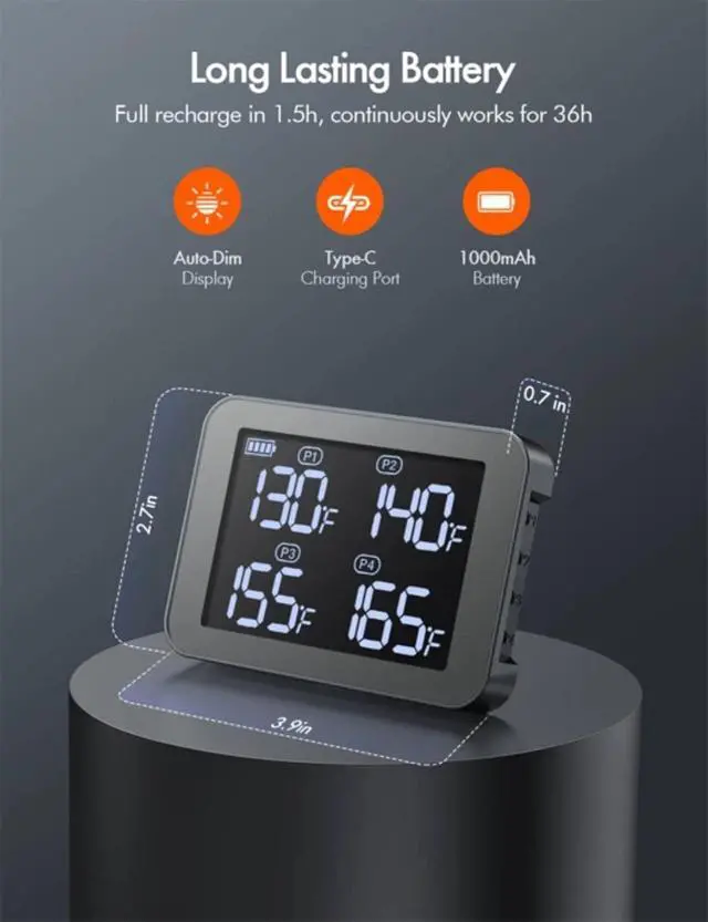 Alt view image 6 of 7 - Bluetooth 4 Probe Meat Thermometer Wireless Roast BBQ Turkey Kitchen Cooking