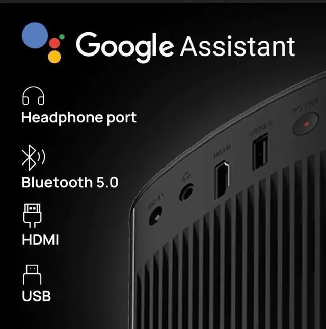 Alt view image 4 of 7 - XGIMI Halo+ GTV 1080P Portable Projector, Google TV with Licensed Netflix