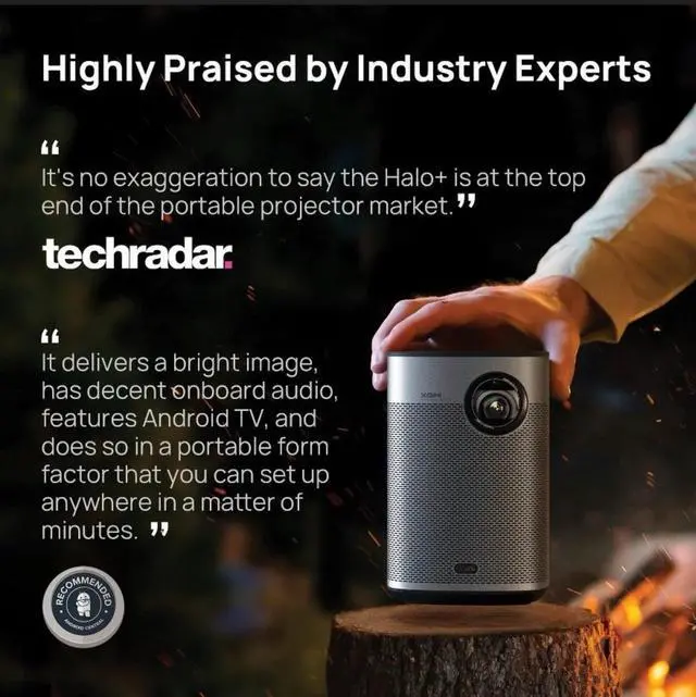 Alt view image 5 of 7 - XGIMI Halo+ GTV 1080P Portable Projector, Google TV with Licensed Netflix