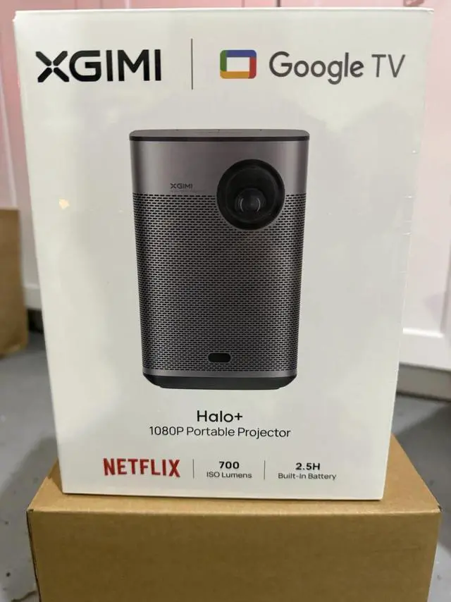 Alt view image 7 of 7 - XGIMI Halo+ GTV 1080P Portable Projector, Google TV with Licensed Netflix