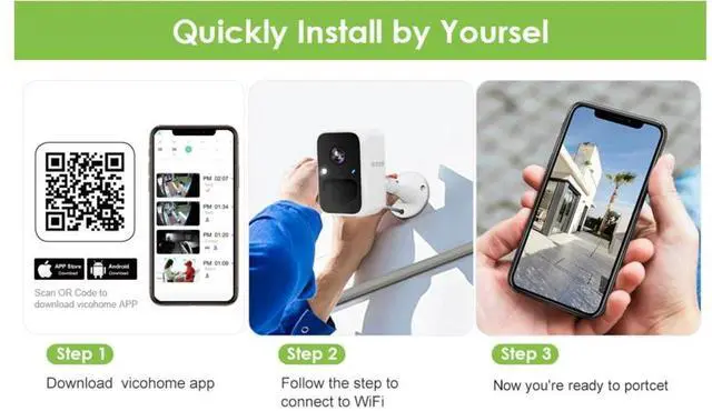 Alt view image 4 of 7 - Acesee Security Cameras Wireless Outdoor 1080P Outdoor Camera Color Night Vision