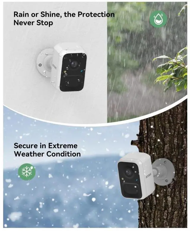 Alt view image 3 of 7 - Acesee Security Cameras Wireless Outdoor 1080P Outdoor Camera Color Night Vision