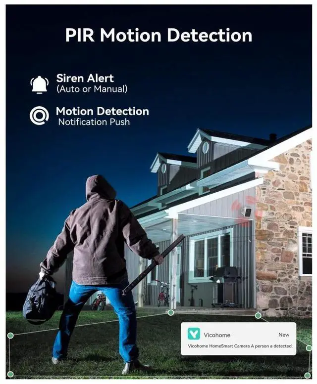 Alt view image 5 of 7 - Acesee Security Cameras Wireless Outdoor 1080P Outdoor Camera Color Night Vision