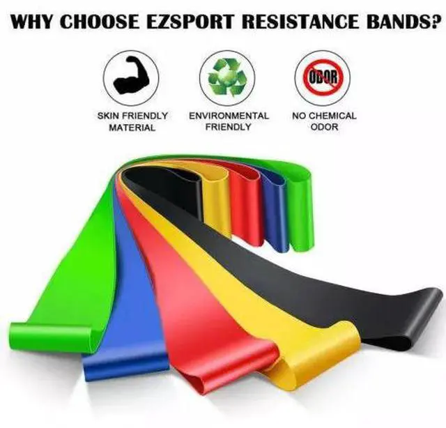 Alt view image 2 of 7 - RESISTANCE BANDS SET LOOP Exercise Yoga Elastic Fitness Gym Training Workout