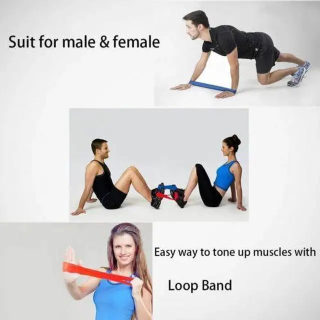 Alt view image 6 of 7 - RESISTANCE BANDS SET LOOP Exercise Yoga Elastic Fitness Gym Training Workout