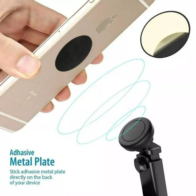 Alt view image 4 of 7 - Universal Magnetic Car Mount Holder Dash Windshield Suction Cup For Cell Phone