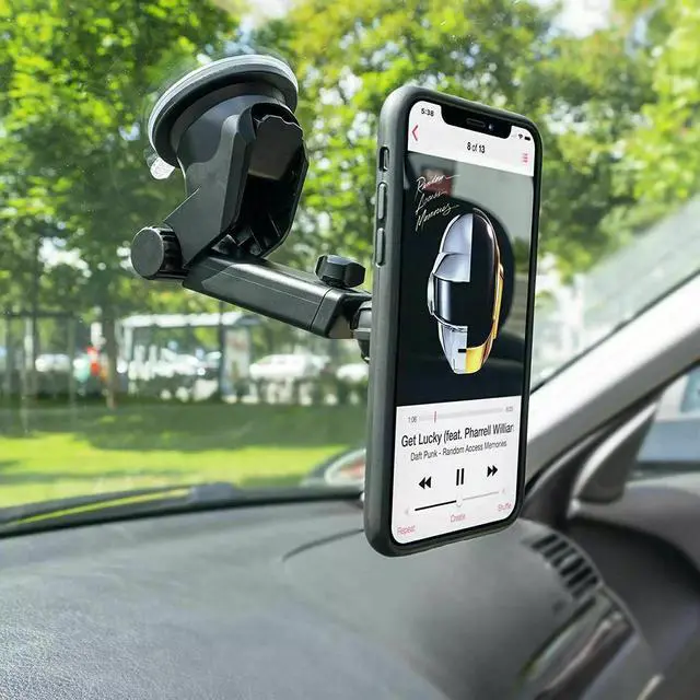 Alt view image 2 of 7 - Universal Magnetic Car Mount Holder Dash Windshield Suction Cup For Cell Phone