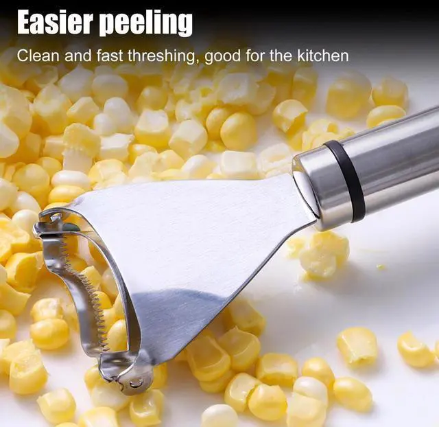 Alt view image 4 of 7 - 3X Stainless Steel Corn Cob Peeler Stripper Remover Kitchen Cutter Thresher Tool