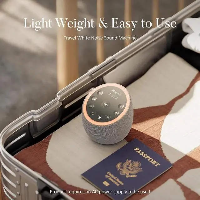 Alt view image 6 of 7 - White Noise Sound Machine with 40 Sounds Therapy Rain Fan for Yoga Sleeping Aid