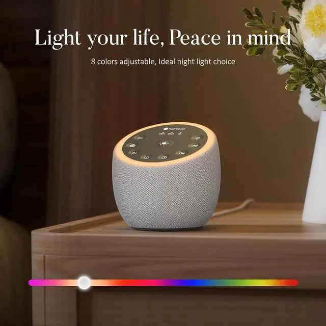 Alt view image 2 of 7 - White Noise Sound Machine with 40 Sounds Therapy Rain Fan for Yoga Sleeping Aid