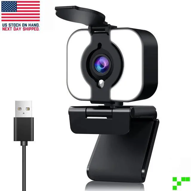 Main image of 4K Ultra HD USB Webcam, Pro Streaming Web Camera Built in Microphone &Ring Light
