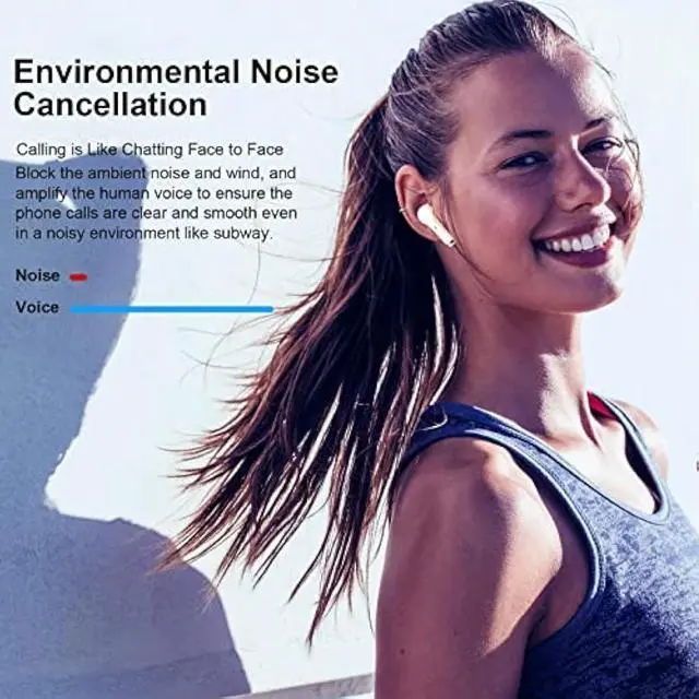 Alt view image 7 of 7 - TWS Bluetooth Earbuds Waterproof Bluetooth 5.1 Headset Noise Cancelling Wireless