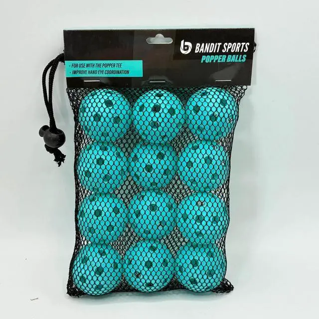 Alt view image 5 of 7 - 24 Bandit Sports Popper Tee Balls 2x12 Mini Plastic Training Baseballs 1.5" diam
