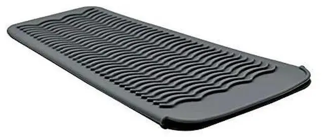 Alt view image 3 of 4 - Heat Resistant Silicone Holder Mat / Pouch for Flat/Curling Iron/Wand Hair Dryer