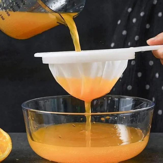 Alt view image 6 of 6 - Set of 3 Kitchen Ultra-Fine Nylon 100/200/400 Mesh Strainer Plastic Sieve Filter