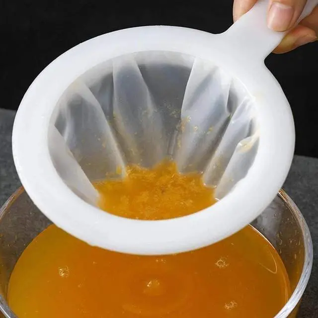 Alt view image 4 of 6 - Set of 3 Kitchen Ultra-Fine Nylon 100/200/400 Mesh Strainer Plastic Sieve Filter