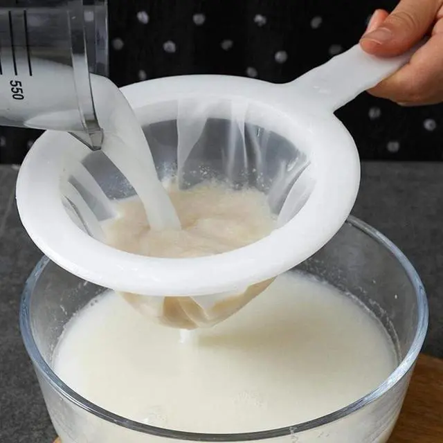 Alt view image 5 of 6 - Set of 3 Kitchen Ultra-Fine Nylon 100/200/400 Mesh Strainer Plastic Sieve Filter
