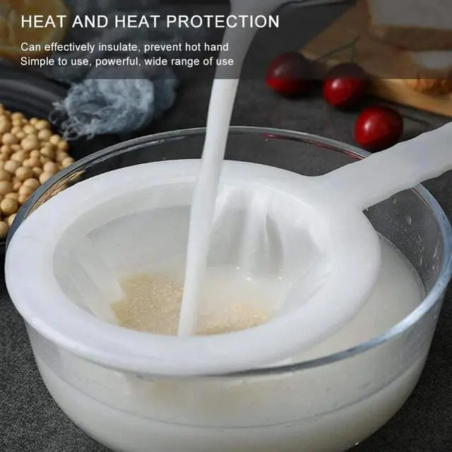 Alt view image 2 of 6 - Set of 3 Kitchen Ultra-Fine Nylon 100/200/400 Mesh Strainer Plastic Sieve Filter