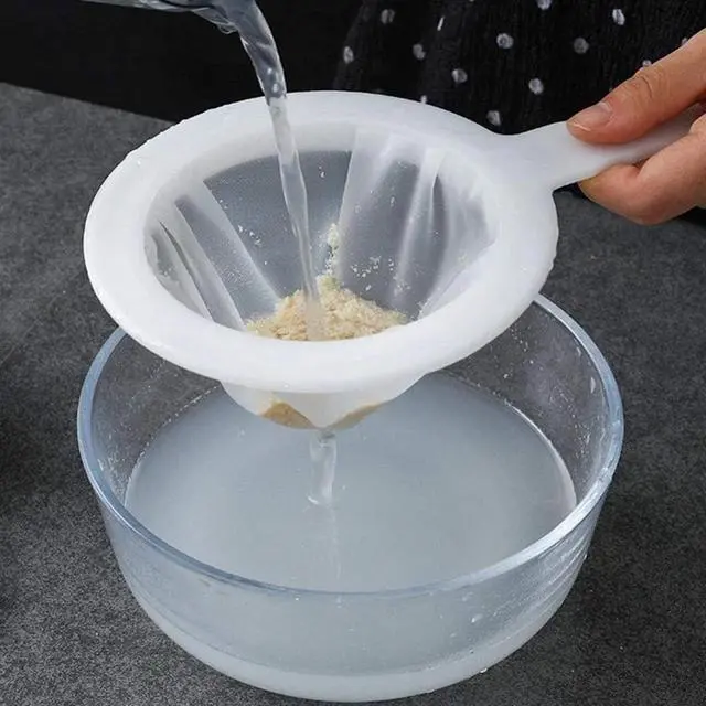 Alt view image 3 of 6 - Set of 3 Kitchen Ultra-Fine Nylon 100/200/400 Mesh Strainer Plastic Sieve Filter