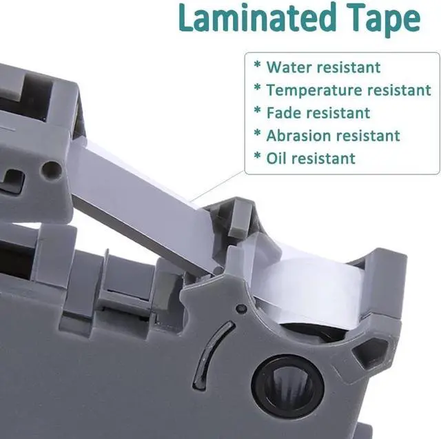 Alt view image 2 of 7 - 3× 9mm .35" BLACK ON WHITE Label Tape for Brother TZ TZe 211 P-touch PT-1100