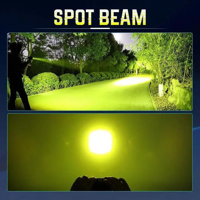 Alt view image 5 of 7 - 4inch LED Work Light Amber Yellow Cube Pods Spot Flood Driving Fog Lamp Offroad