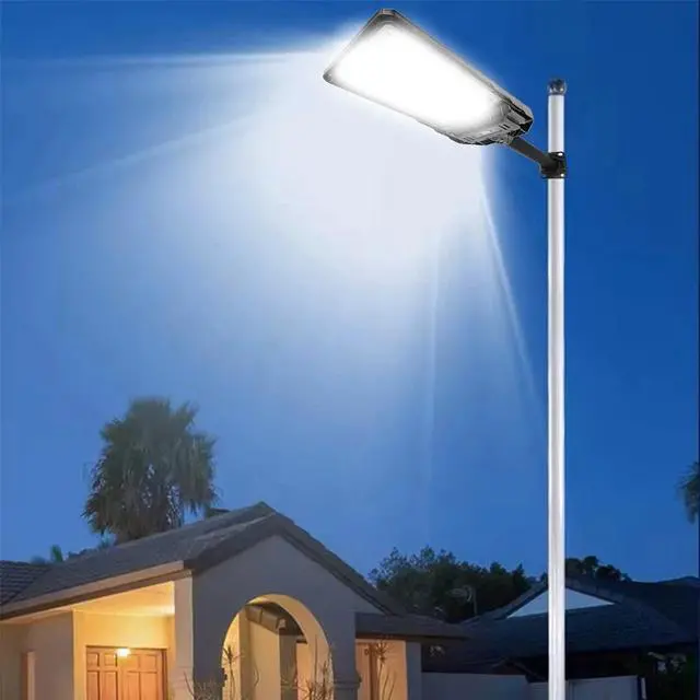 Alt view image 4 of 7 - 10000W Commercial Solar Street Light Dusk to Dawn Lamp For Parking Lot Road Yard