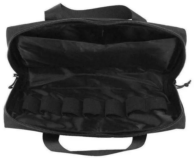 Alt view image 4 of 7 - Tactical Pistol Range Bag Padded Handgun Gun Magazine Conceal Carry Soft Case