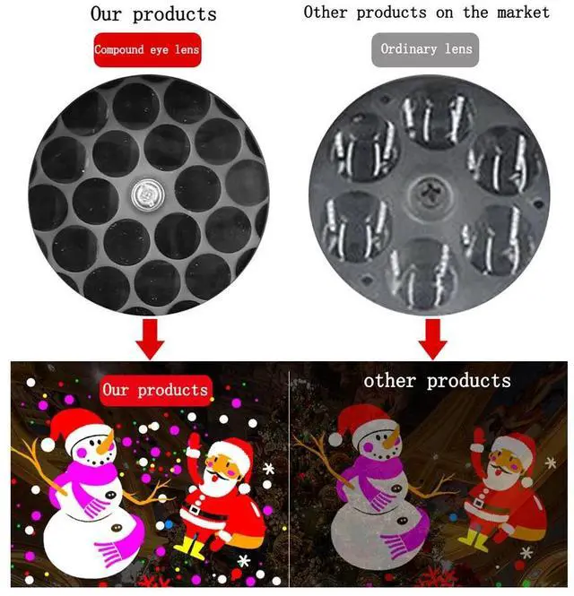 Alt view image 4 of 7 - 16 Pattern LED Christmas Projector Light Snow Landscape Garden Xmas Lamp