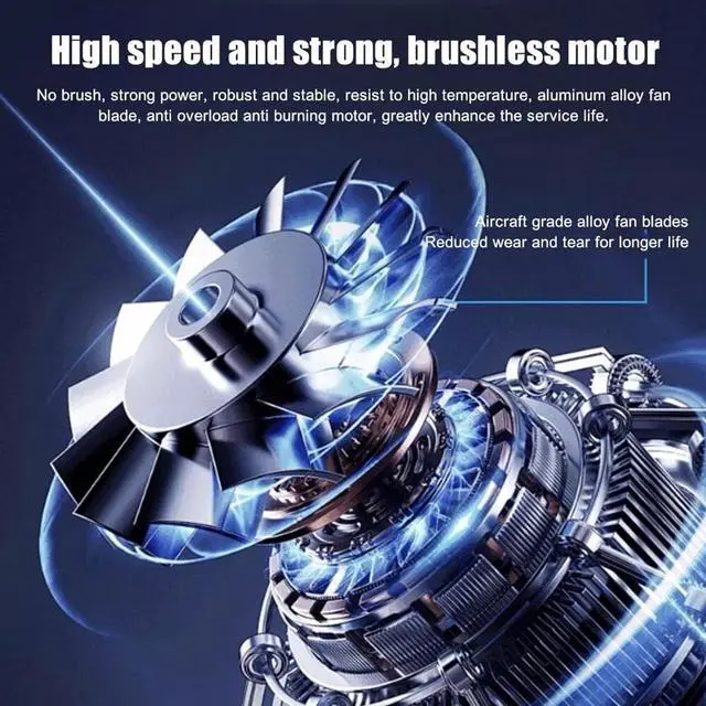 Alt view image 5 of 7 - Dry Blower Mini Turbo Portable 160000 RPM Air Blower Electric Fan
