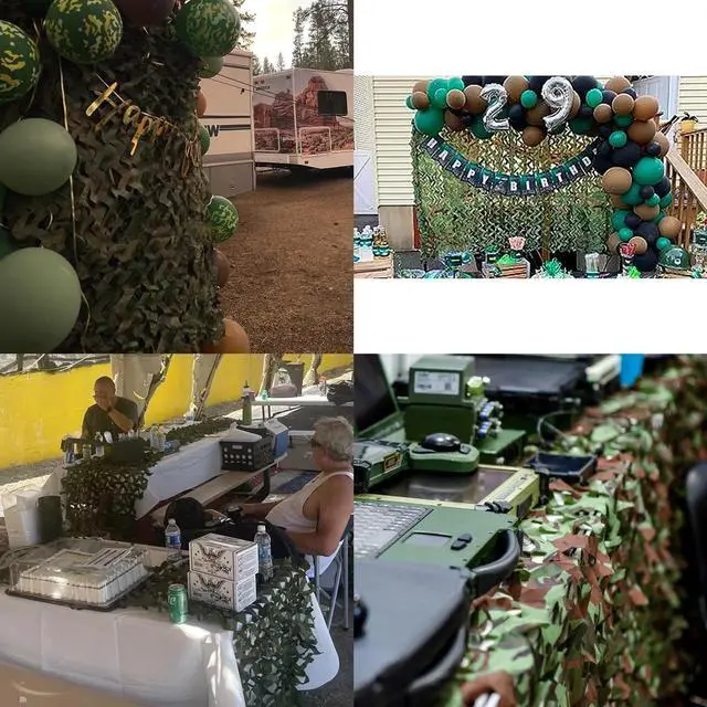 Alt view image 4 of 7 - 4m x 6M Camping Camouflage Netting Military Camo Sunshade Mesh Hunting Car Cover