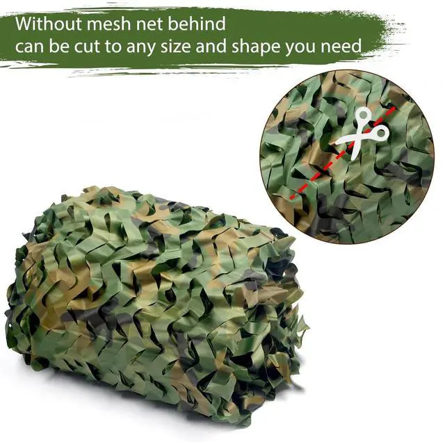 Alt view image 2 of 7 - 4m x 6M Camping Camouflage Netting Military Camo Sunshade Mesh Hunting Car Cover