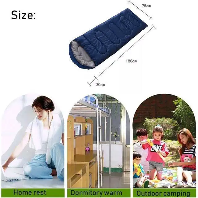 Alt view image 3 of 7 - Comfort Lightweight Sleeping Bag For Adult Traveling Outdoors Camping Hiking