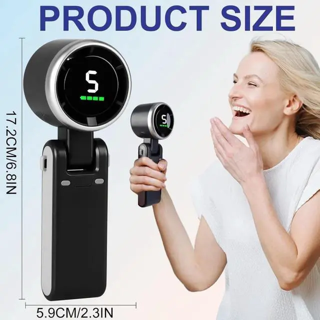 Alt view image 7 of 7 - Mini Portable Handheld Turbo Fan USB Rechargeable Cooling Fan Up to 8 Hours US