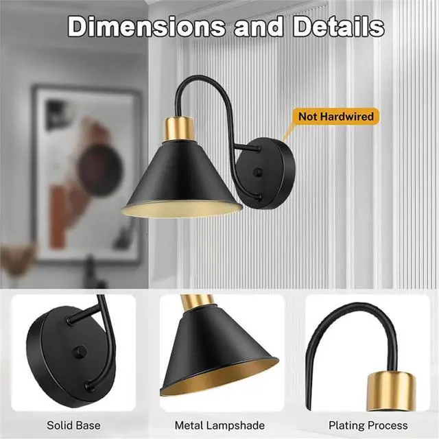 Alt view image 3 of 7 - 2 Pack Battery Operated Wall Sconces with Remote Dimmable Wireless LED Wall Lamp