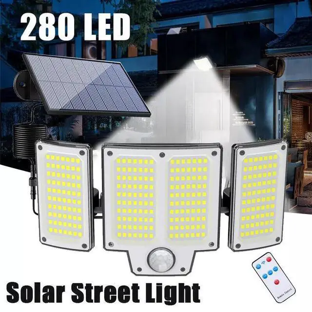 Alt view image 5 of 7 - Umexus 280LED Solar Power Light Outdoor Garden Motion Sensor Security Wall Lamp