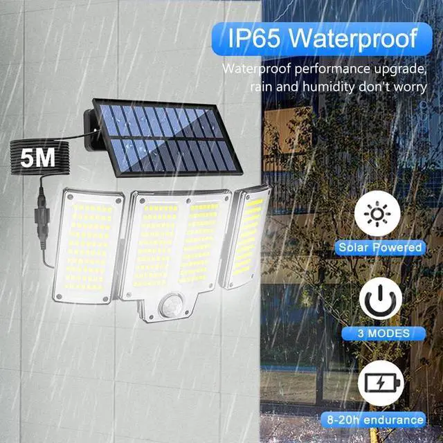 Alt view image 6 of 7 - Umexus 280LED Solar Power Light Outdoor Garden Motion Sensor Security Wall Lamp
