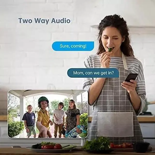Alt view image 3 of 7 - Smart Video Doorbell Camera WiFi 2K HD Chime Motion Detection 2-Way Night V IP65