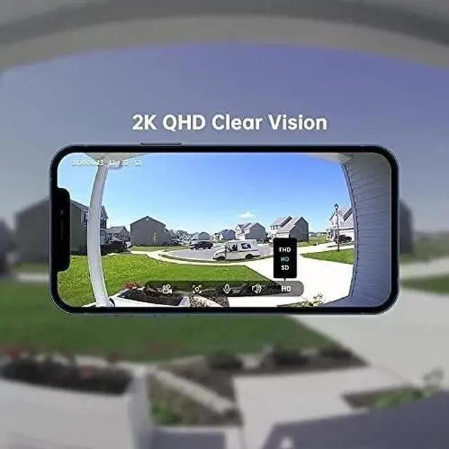 Alt view image 6 of 7 - Smart Video Doorbell Camera WiFi 2K HD Chime Motion Detection 2-Way Night V IP65