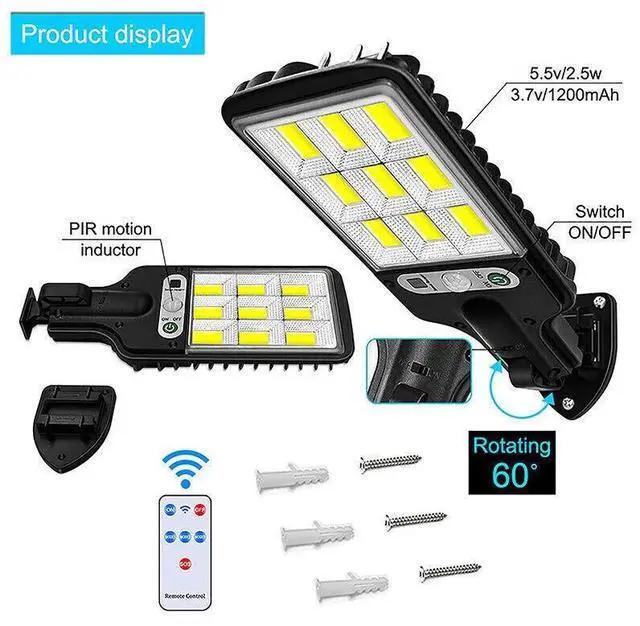 Alt view image 3 of 7 - 4PACK 990000LM LED Solar Light Commercial Dusk To Dawn Outdoor Road Street Lamp