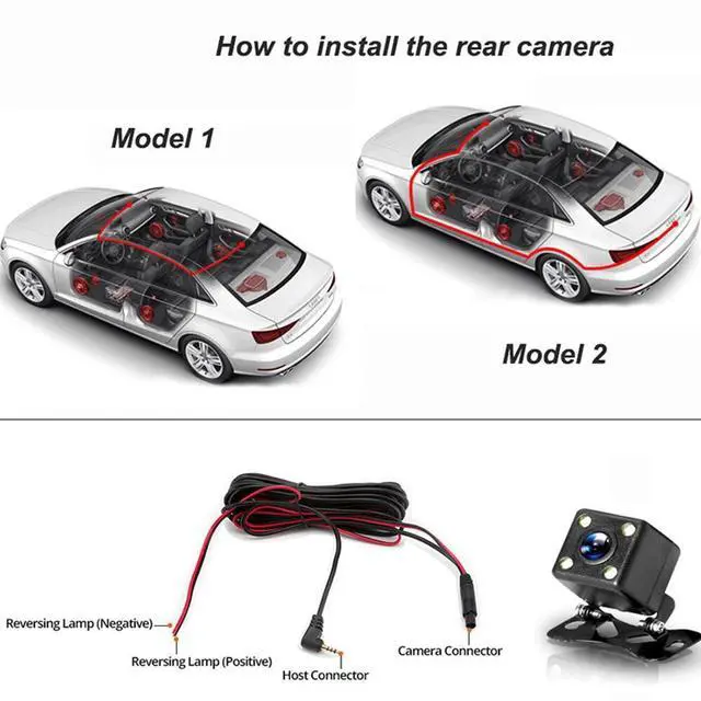 Alt view image 6 of 7 - HD 1080P Car Dual Lens Dash Cam Front/Rear/Inside Video Recorder Camera G-sensor