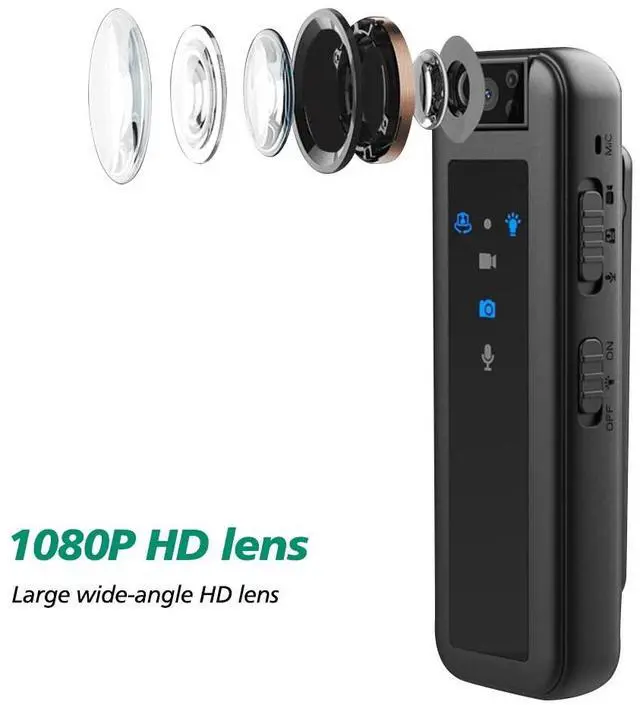 Alt view image 3 of 7 - 1080P Portable Police Body Camera Pocket Video Audio Recorder Night Vision Cam