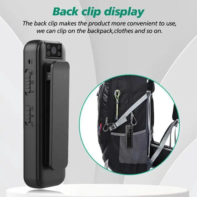 Alt view image 5 of 7 - 1080P Portable Police Body Camera Pocket Video Audio Recorder Night Vision Cam