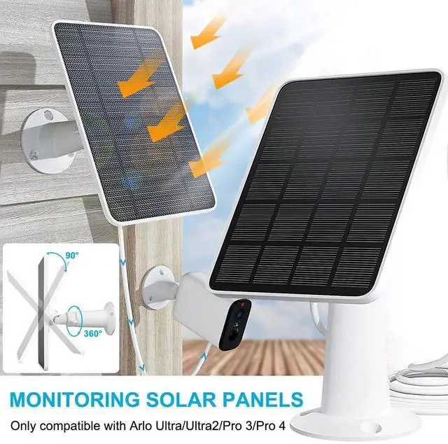 Main image of Solar Panel Charger 9.8ft Charging Cable For Arlo Pro 3/4/Pro 5S/Ultra 2/Go 2