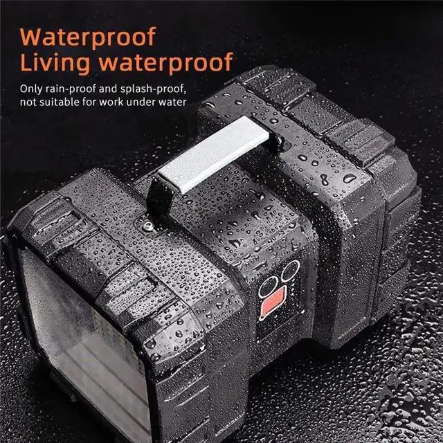 Alt view image 4 of 7 - 100000ML Rechargeable Super Bright LED Searchlight Handheld Spotlight Flashlight