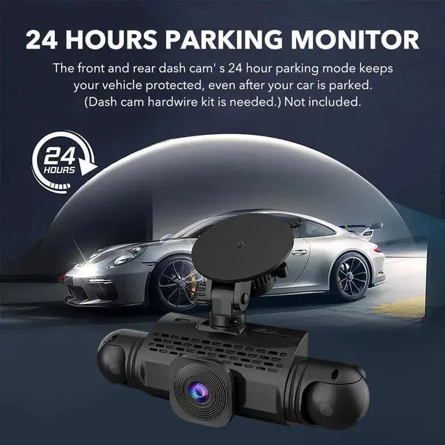 Alt view image 4 of 7 - 4 Channel Dash Cam 360° Dash Camera HD1080P 4 Lens Driving Recorder Night Vision