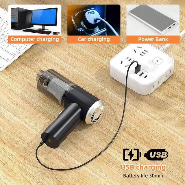 Alt view image 4 of 7 - Handheld Car Vacuum Cleaner High Power Wet and Dry Handheld Car Vacuum Cleaner