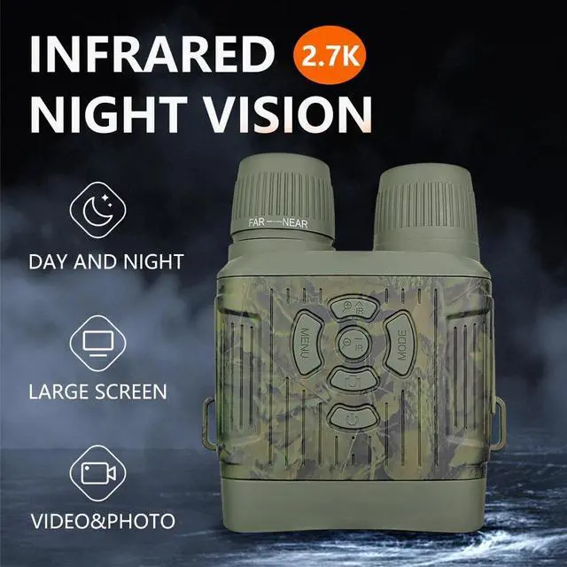 Alt view image 6 of 7 - Night Vision Goggles Infrared 10X Zoom Night Vision Binoculars Monocular Hunting